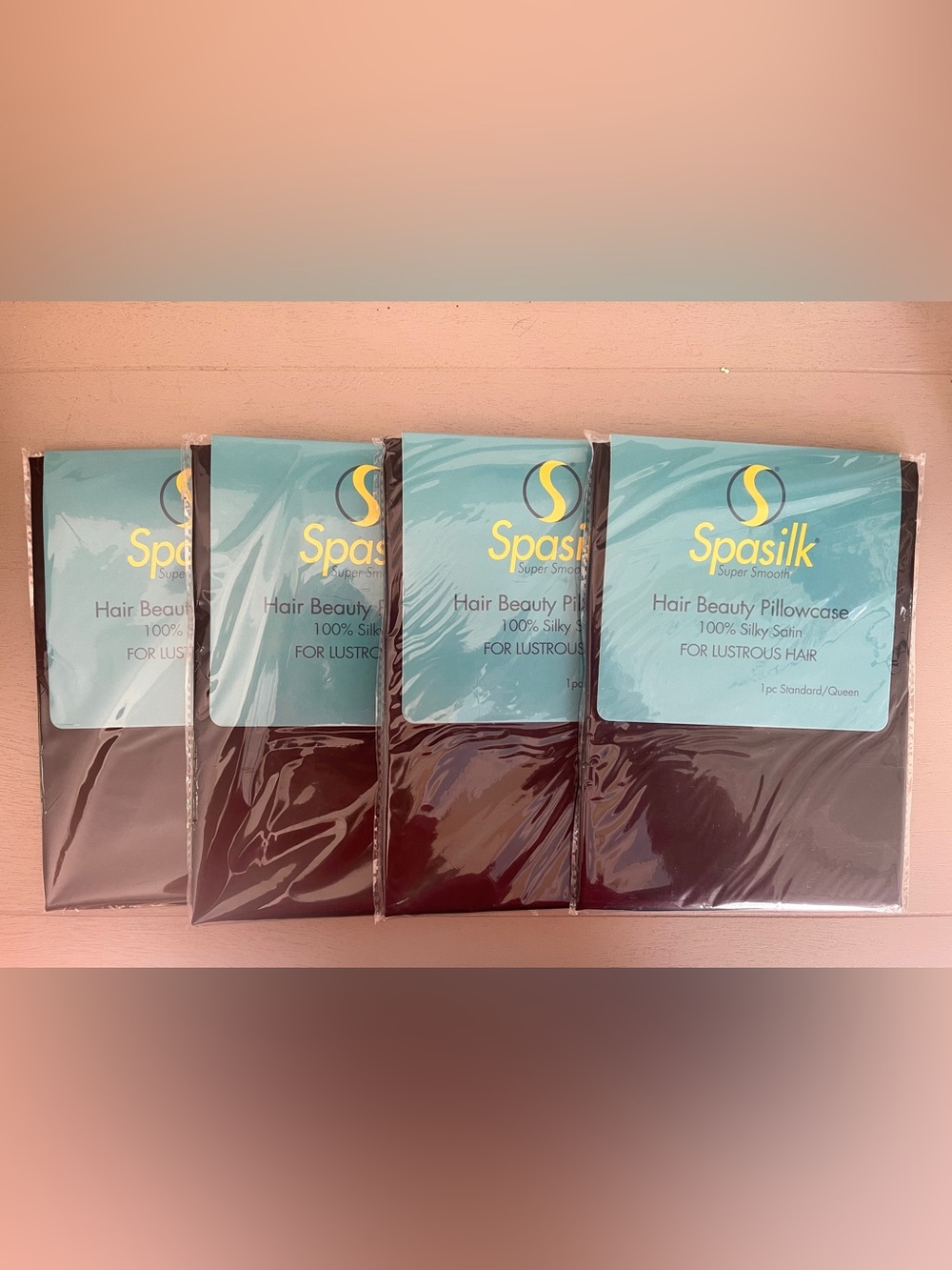 SpaSilk Hair Beauty Pillowcase - 4 packages Black